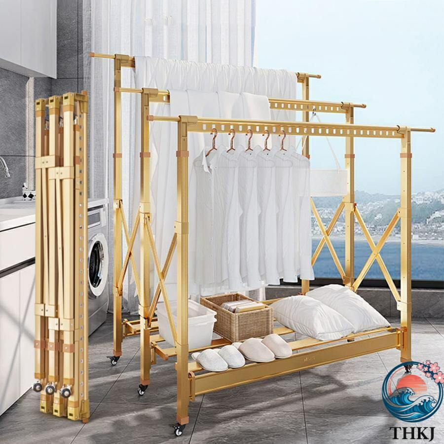 【全品5%尖んがり】ふとんほし 室外 倒れない 軽銀 伸縮式 折りたたみ 高さ合わせる THKJ 物干し台 室内物干し 風に揺るぎない 錆びない 物干し竿 布団干し 省間隔文字