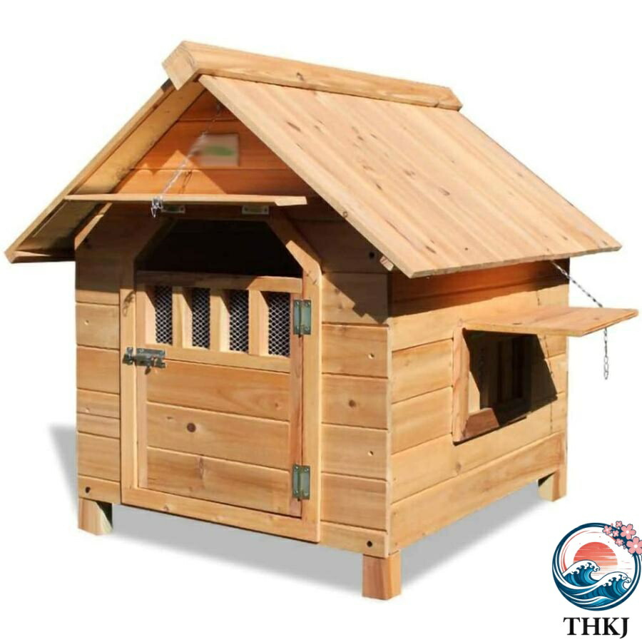 【全品5%尖んがり】犬掘ったて小屋 室外用 大型犬 木製 犬舎 中型犬 超大型犬 大屋根 THKJ 部屋の入り口付き添い人 大型室外犬掘ったて小屋 犬用棲み家 通気性 生あたたかい 全天候型 日焼打つ手 防風