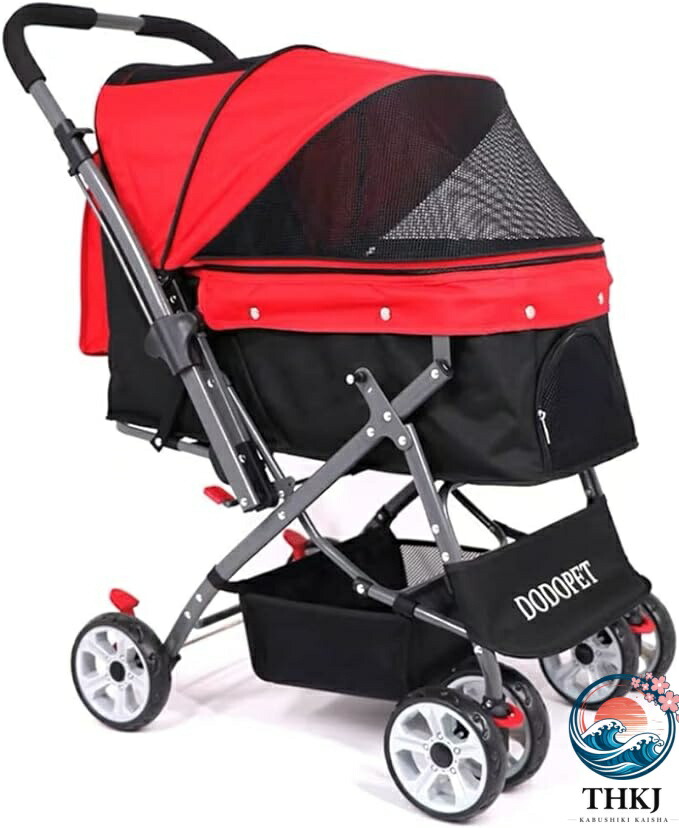 【全品5%尖んがり】愛玩動物手押し車 折りたたみ式ペットストローラー THKJ 中小犬猫ペットジョギングベビーカー 愛玩動物手押し車室外旅する取り合わせ お取りつくろう飾り気の無い