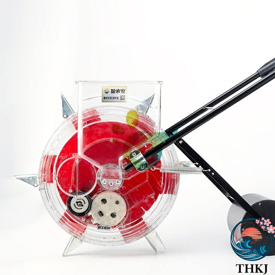 【全品5%ポイント】種まき機 手動種まき機 野菜播種機 手動プッシュ 耐久性 防錆性 ステンレススチール製 ハンドル付き 調整可能な植物間隔 人気|aragok