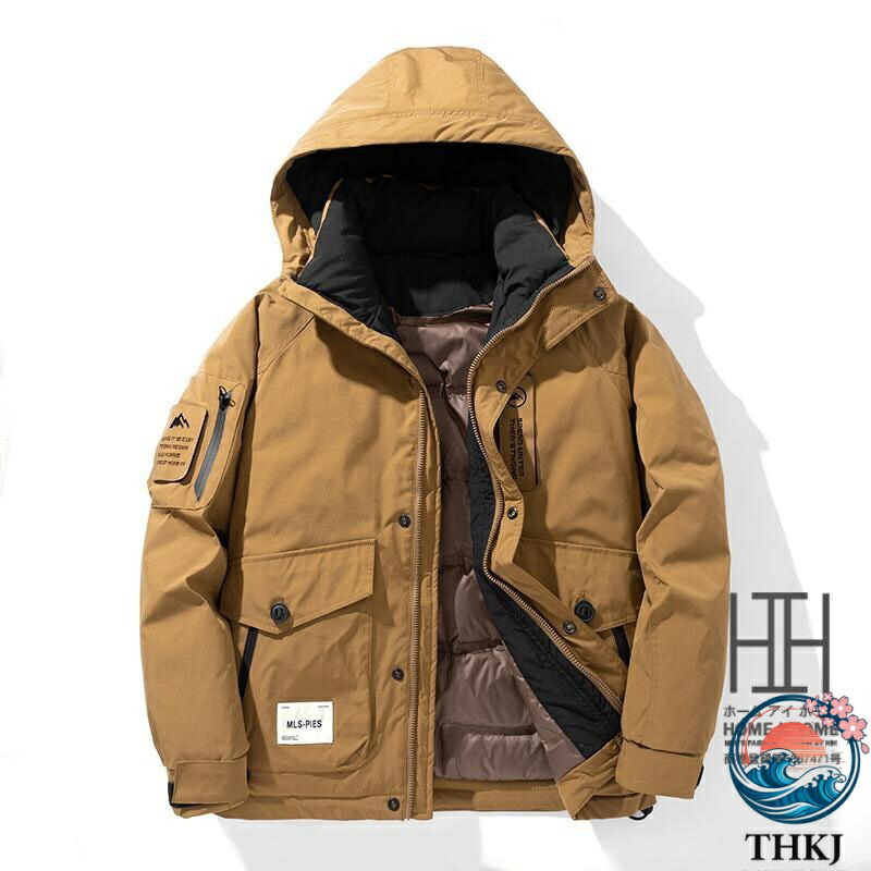 【全品5%尖んがり】落ち込む上衣 メンズ 落ち込む メンズ馬鹿でかい大きさ 軽さ 生あたたかい THKJ ボンネット 防寒着 メンズアウター 冬 ブランド名 HOMEIHOME メン