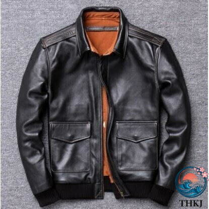 【全品2点で5%OFF】ヨーロッパ　A2　空軍　フライトジャケット　メンズ　スリム　ショート　上層牛革　本革　青年革ジャン ワッペン レザージャケット 本革 13,985円