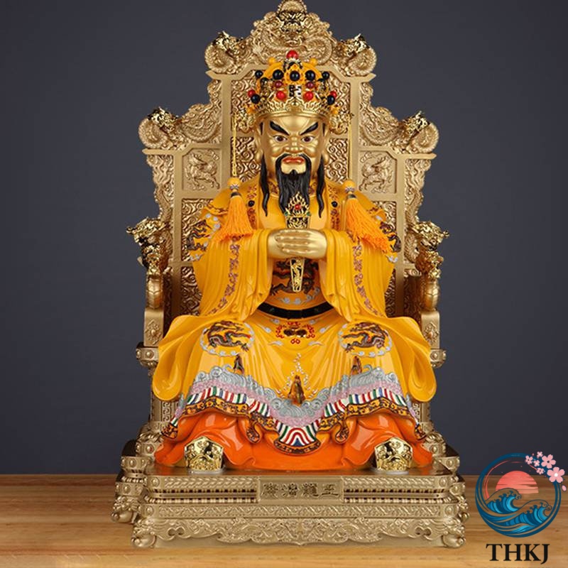 【全品2点で5%OFF】飾 インテリア 祈る 仕事運 福運 招財 開運グッズ 祈願 商売繁盛 金運グッズ 縁起物 樹脂製 神像 財神 龍五爺 広済龍王菩薩 置物