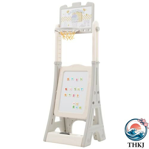 【全品5%ポイント】多機能お描きボード 7in1 バスケットゴール ハンガー 積み木デスク 描きボード 室内 遊具 キッズ キッズパーク 子供 知育 学習｜aragok