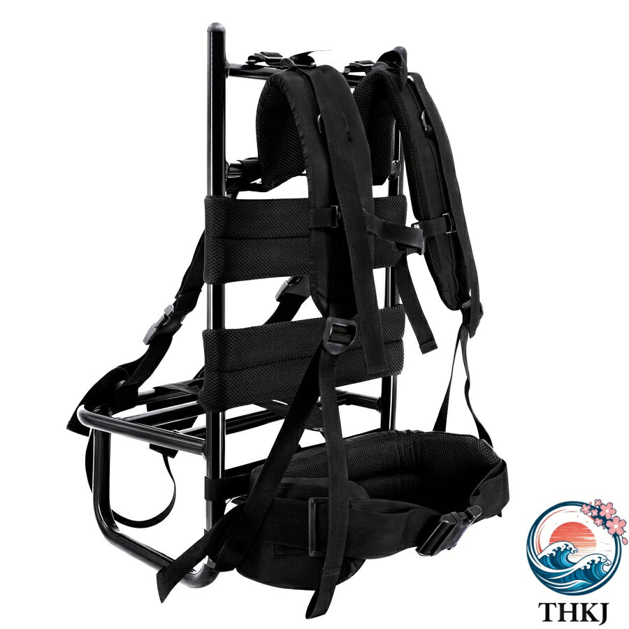 【全品5%ポイント】超荷重75kg 背負子 中空ベース付け 軽量 背負う補助具 背負い子 背負投 キャリー 釣り 荷物運搬 キャンプ 登山 引越し 持ち運び便利｜aragok