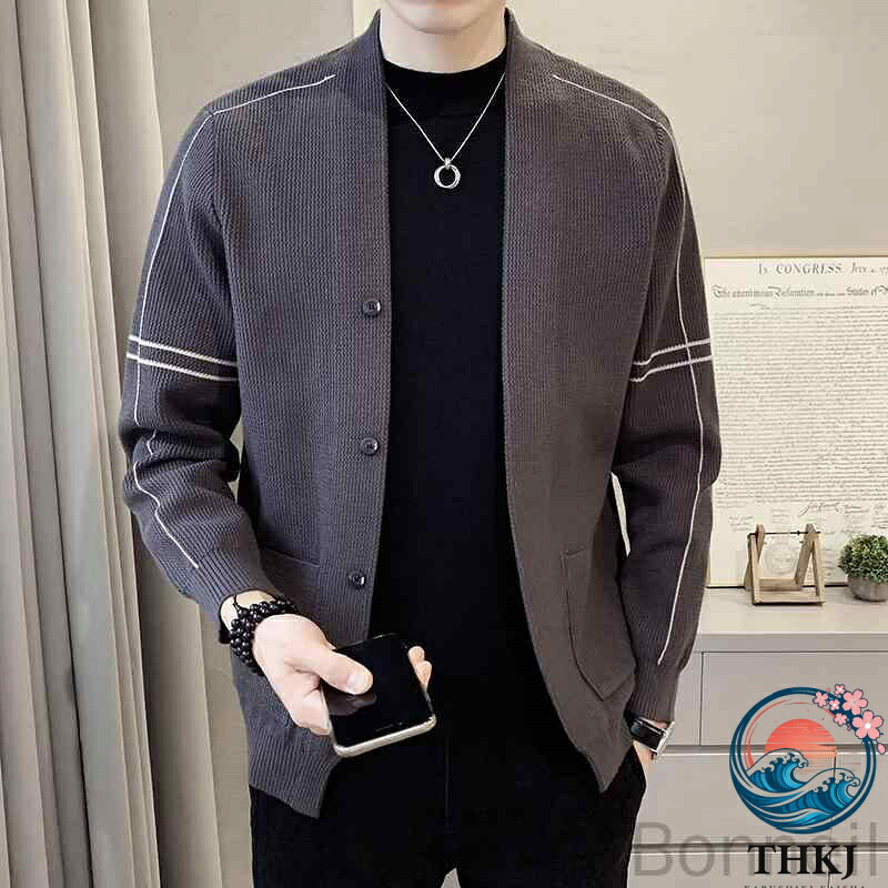 【全品5%ポイント】メンズ ニットカーディガン ジャケット シンプル ファッション オシャレ 大人 かっこいい 大きいサイズ ストリート 紳士服 着回し|aragok