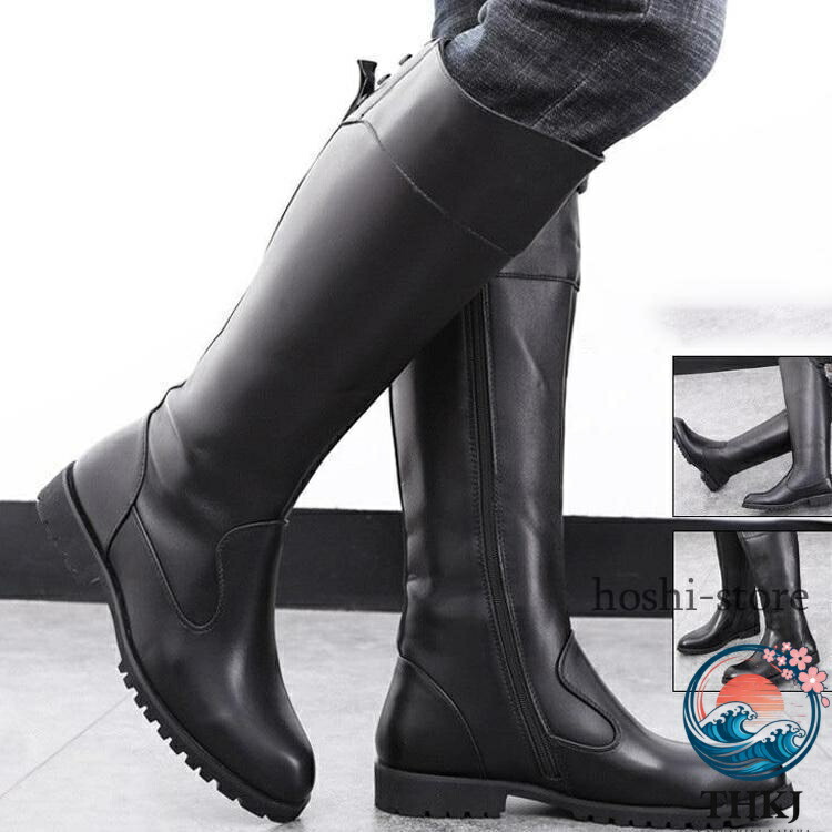 【全品2点で5%OFF】メンズ ロングブーツ ブーツ 靴 THKJ 合わせやすい メンズブーツ エンジニアブーツ バイクブーツ ミリタリーブーツ 着回し きれいめ