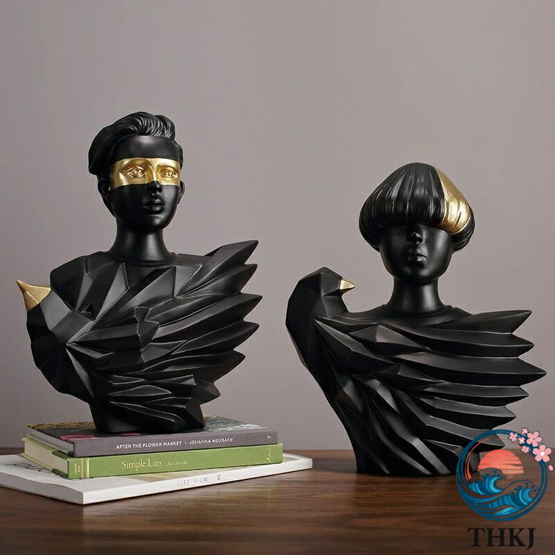 【全品2点で5%OFF】アフリカ部族がモチーフの彫像オブジェ オーナメント 装飾品 アート おしゃれ お洒落 インテリア 雑貨 ギフト プレゼント 合成樹脂
