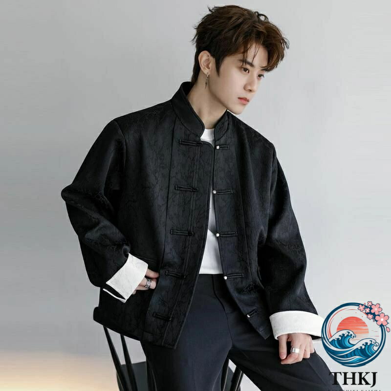 【全品5%尖んがり】韓国 メンズ 中華風 秋 モテ かっこいい 服 メンズ心地好い THKJ 照明ランプ色つや 名取り草 新 オシャレ 冬 上衣 流行り物 春夏