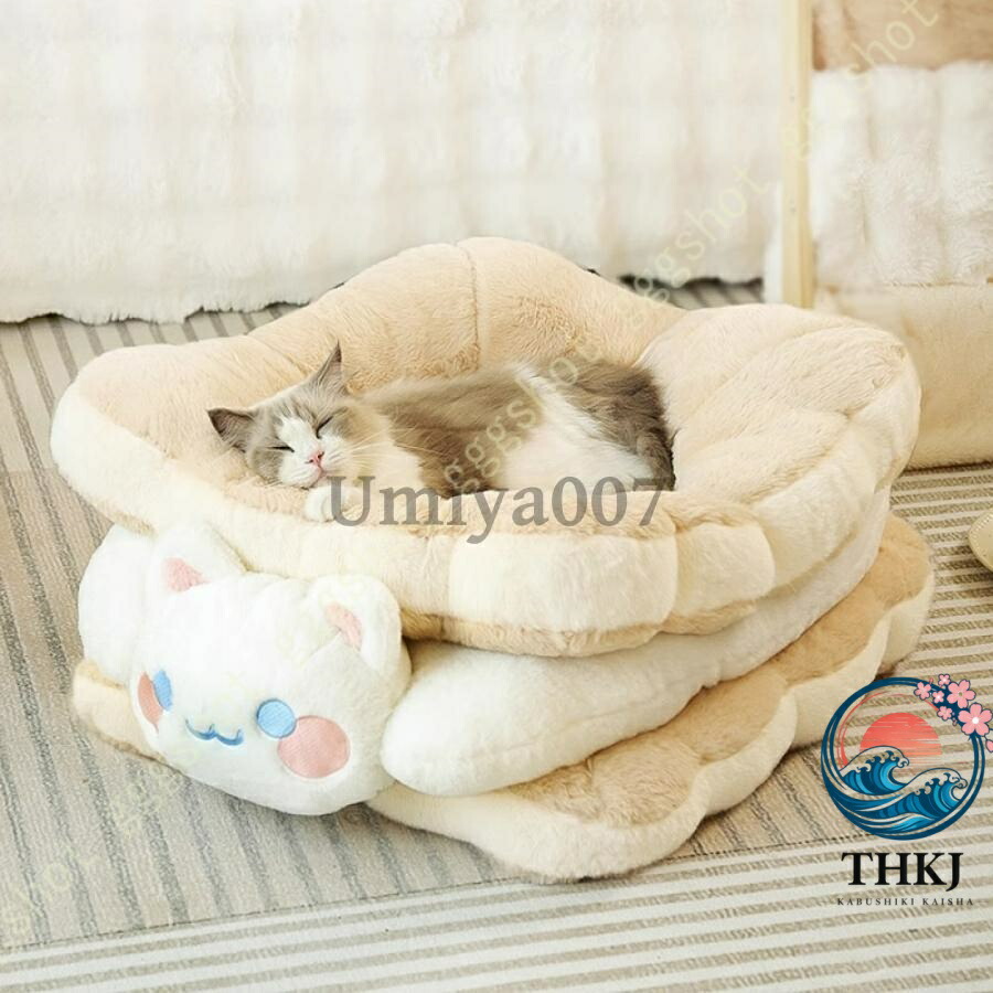 【全品5%尖んがり】猫 臥榻 冬用愛玩動物ベット 犬用臥榻 愛玩動物臥榻 座布団 猫 猫用 THKJ 愛玩動物寝椅子 洗える 中型犬 小型犬 うさぎ 冬 上滑り打ち切り