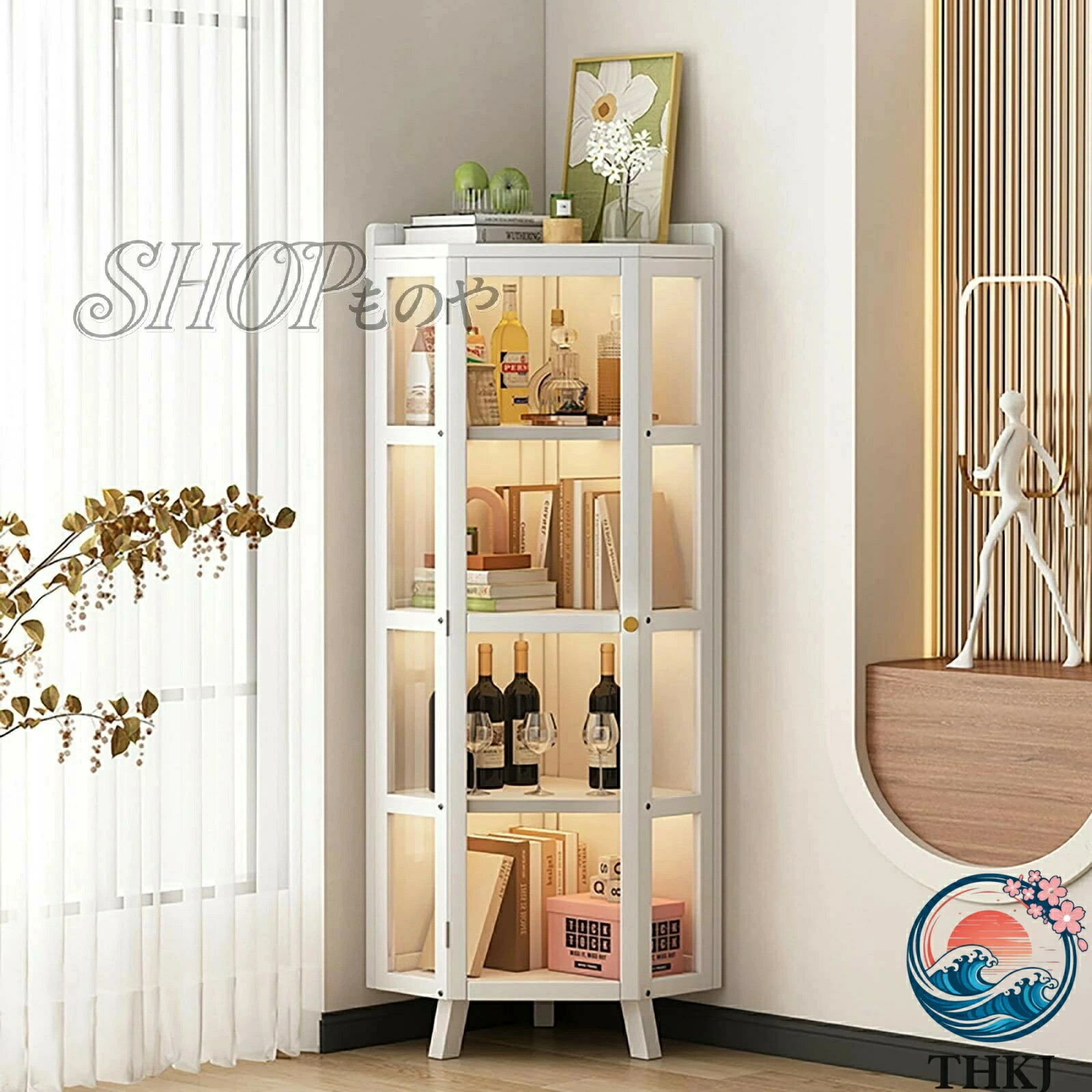 【全品5%尖んがり】酒棚 ウィスキー ワインバーキャビネット 隅っこ押し入れ お酒納める仕合わせ THKJ 大静電容量 コーナーシェルフ 多層納める仕合わせ 多役立つことブドウ酒仕合わせ 納める お酒