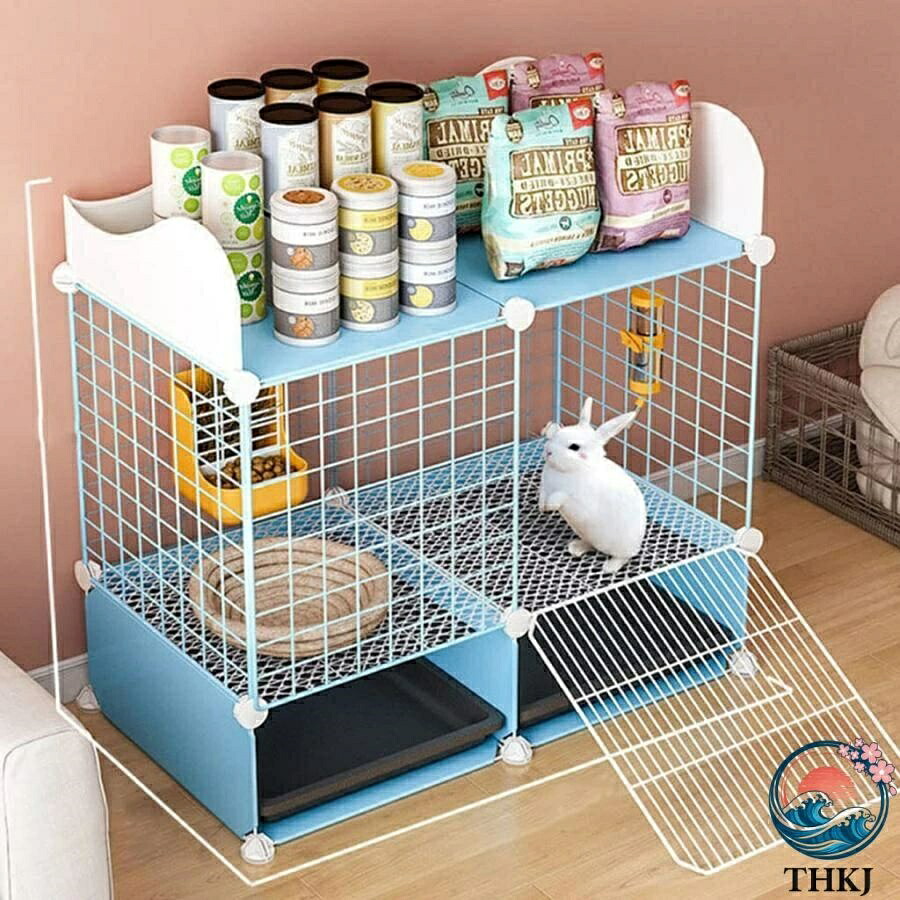 【全品2点で5%OFF】ウサギの檻 ウサギ小屋 ラビットサークル ペットフェンス ドア付 THKJ 透明犬猫うさぎ バリアゲート 小動物フェンス 小犬ケージ 快適ケア