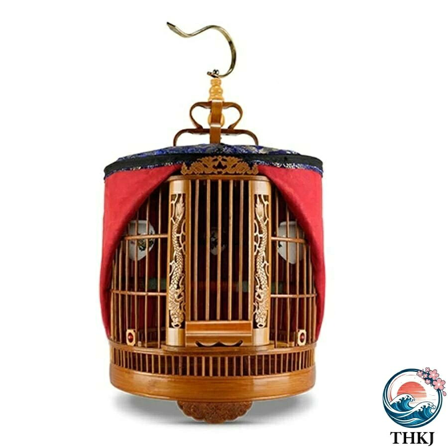 【全品2点で5%OFF】鳥かご竹 マイナツグミ鳥かご 古い竹竹織りアート鳥かご 手彫りの鳥かご バードウォッチングケージ (Color : Brown Size : 36*52cm) 11,106円