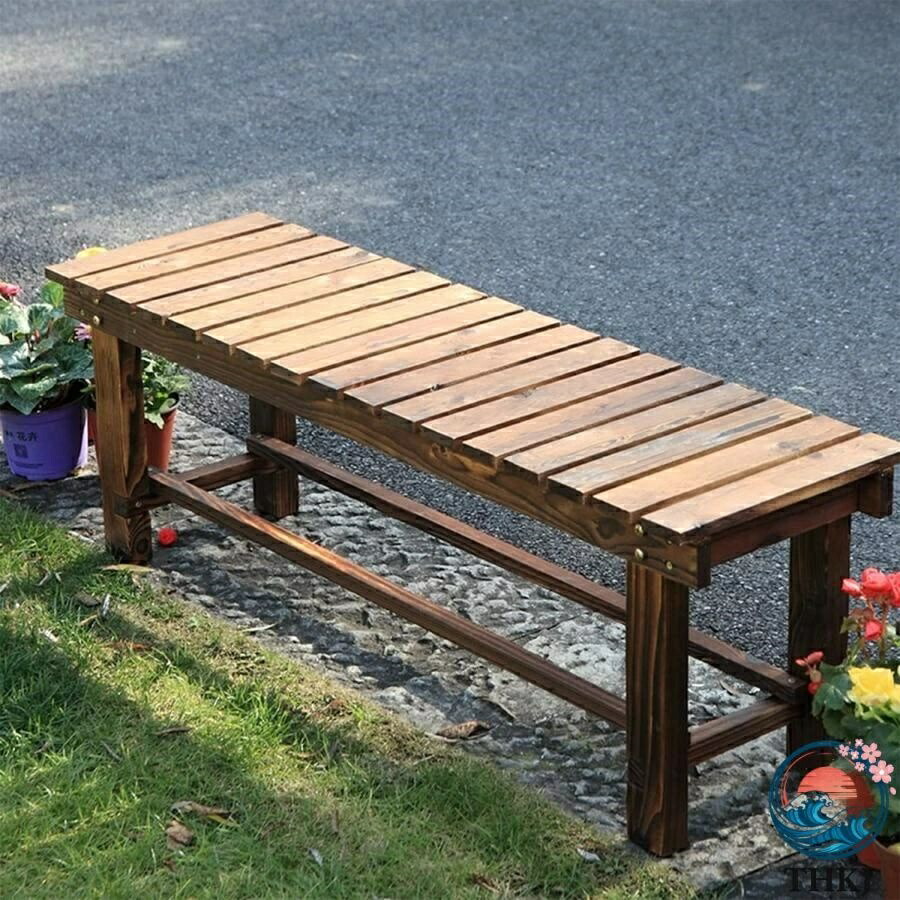 【全品2点で5%OFF】ガーデンベンチ 縁台 縁側ベンチ 木製ベンチ 幅120×奥行35×高さ40cm 天然木 THKJ 杉材 防水性と日焼け止め ベンチ 屋外 マンションのベ