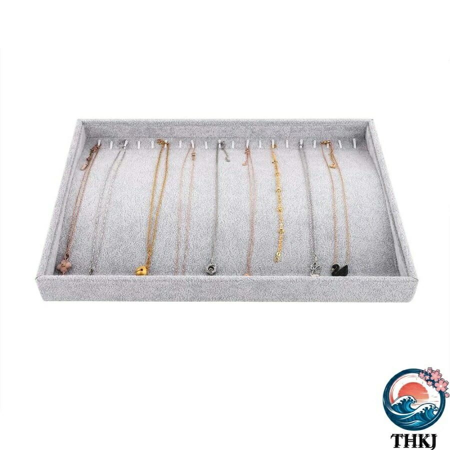 【全品2点で5%OFF】トレー ネックレス収納 アクセサリートレイ 収納ボックス ジュエリートレイ 20本並べる可能 アクセサリースタンド 陳列ボックス ディス