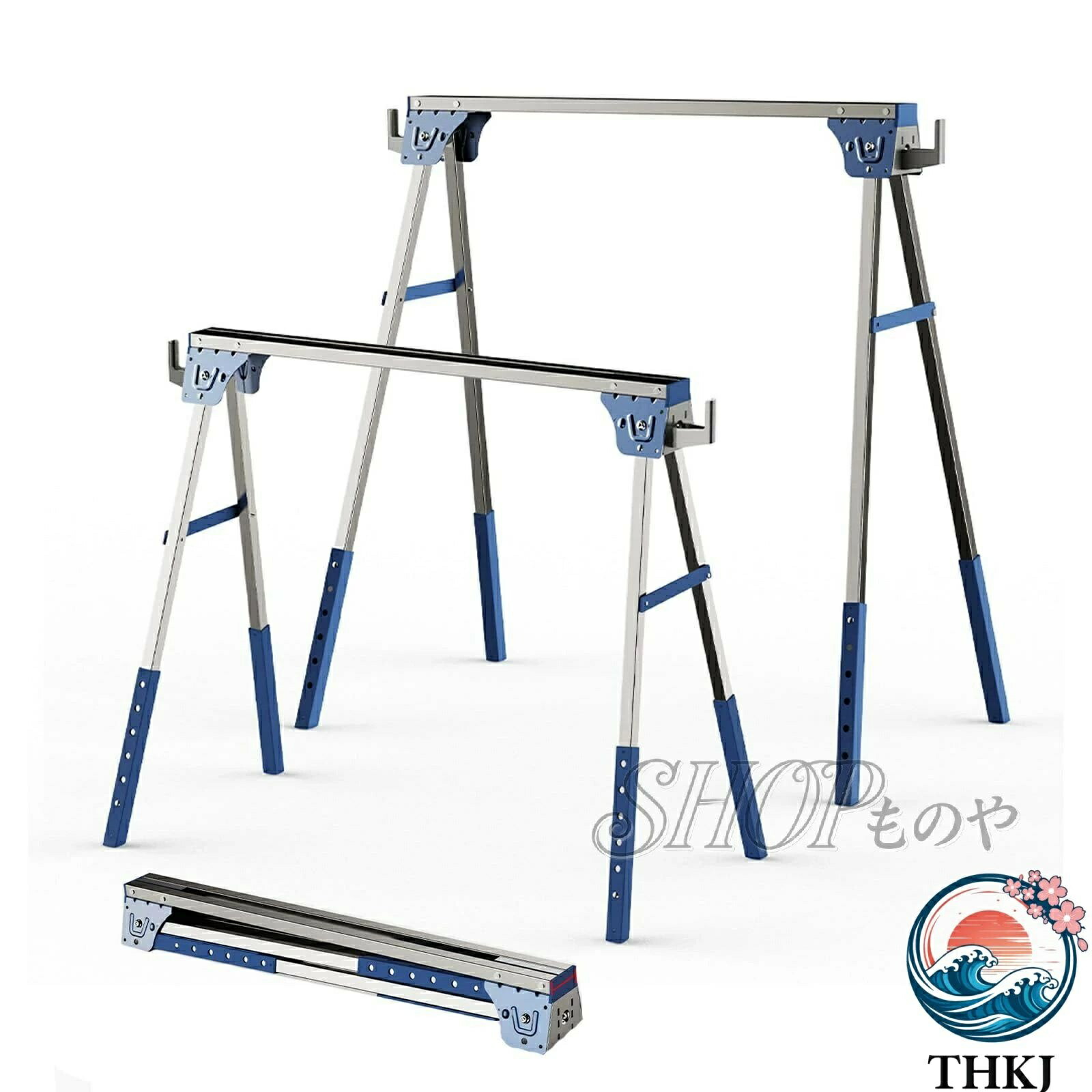 【全品5%尖んがり】ソーホース やり方台 2x4 大工仕事やり方台 速見表 2台1組 THKJ 高さ調節する6度合い能力のある ソーホースセット 折りたたみ やり方馬 DIY 材木 引き切り台