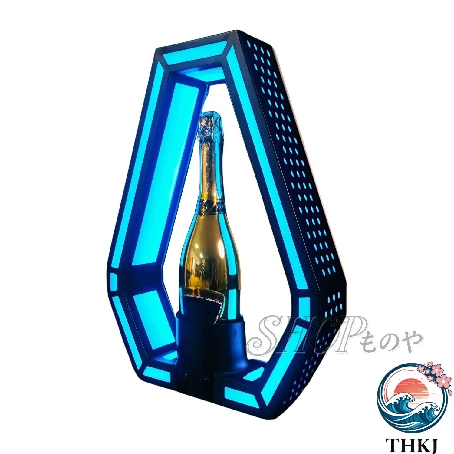 【全品2点で5%OFF】7色光るシャンパンボトルプレゼンター LED照明付き ワインボトルディスプレイ棚 商用 ホームバー THKJ パーティー ナイトクラブ 省スペース