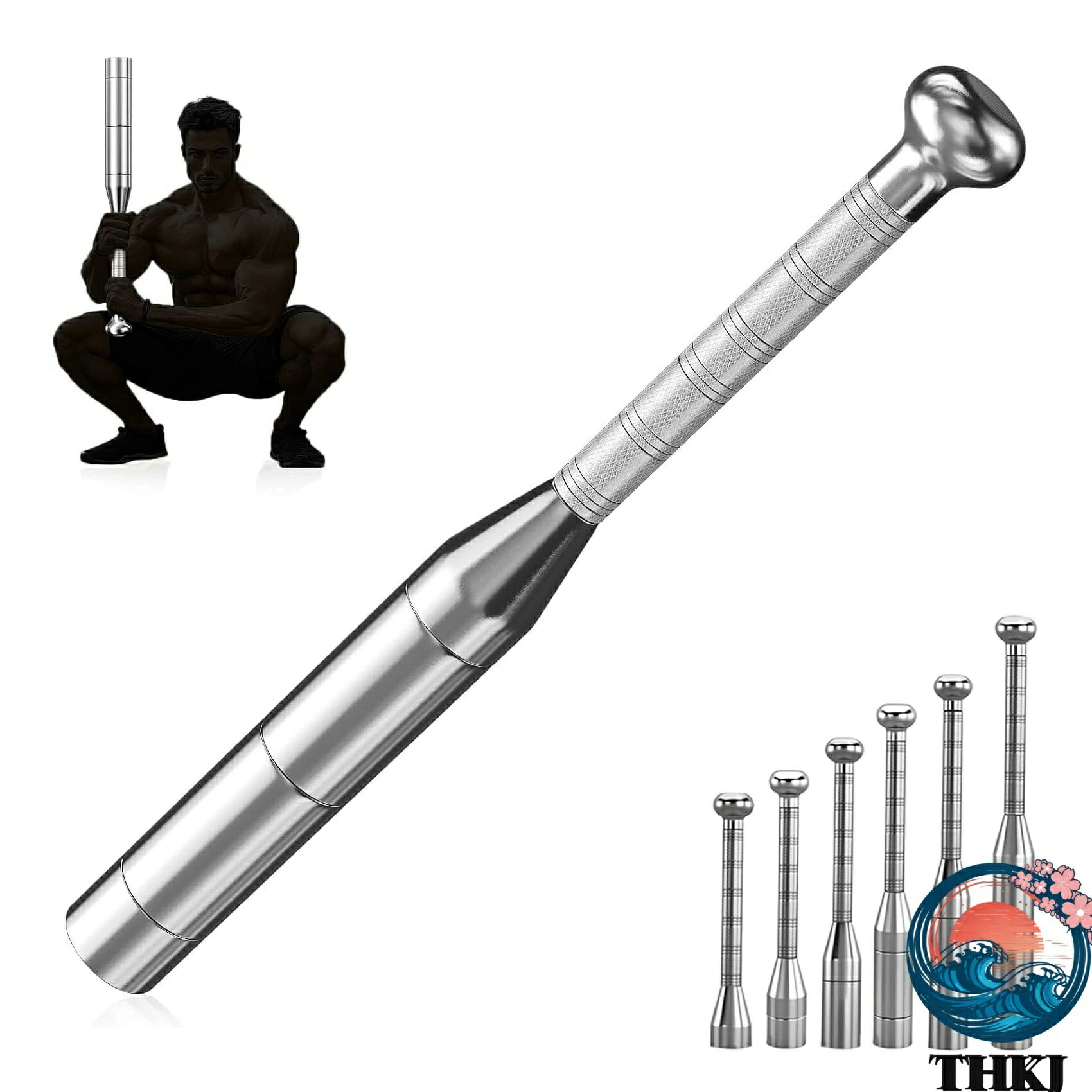 【全品2点で5%OFF】クラブベル/ダンベル 10KG アイアンバット インディアンクラブ インド 調整可能な重量筋トレ器具 トレーニング器具 エクササイズ ワークアウトバー ジム機器 握力トレーニング ハンマー ハンマートレーニング トレーニングバット 3-10KG
