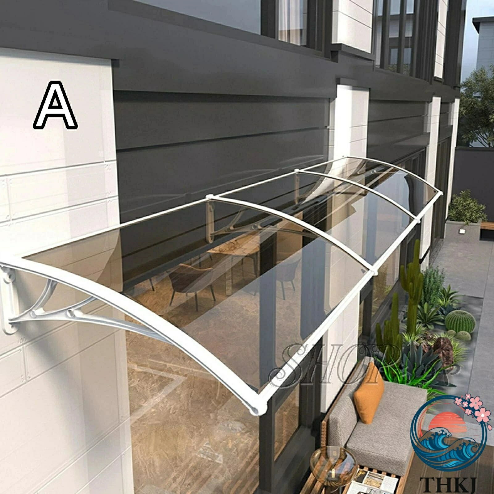 【全品2点で5%OFF】後付け ひさし雨よけ 屋根庇 住宅庇 ポリカーボネート採用 ひさし THKJ ホーム ポリカーボネート バルコニー オーニング アウトドア ルーフ