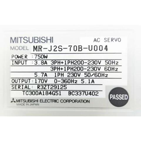 【新品 ★貨物輸送無料 】MITSUBISHI 三菱電機 MR-J2S-70B-U004 サーボ１番ウッド【６ヶ月引き受ける】