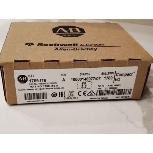 【新品 ★貨物輸送無料 】1769-IT6 PLC社会的単位1769IT6 【6ヶ月引き受ける】