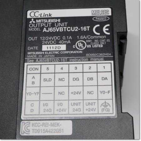 【新品 ★貨物輸送無料 】MITSUBISHI 三菱電機 AJ65VBTCU2-16T CC-Link小っちゃい印字機リモートI/O社会的単位【６ヶ月引き受ける】