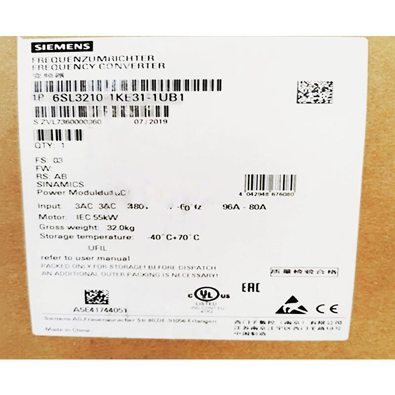 新品◆SIEMENS シーメンス インバータ 6SL3210-1KE31-1UB1 G120C 480V 55KW◆6ヶ月保証|荒井ストア