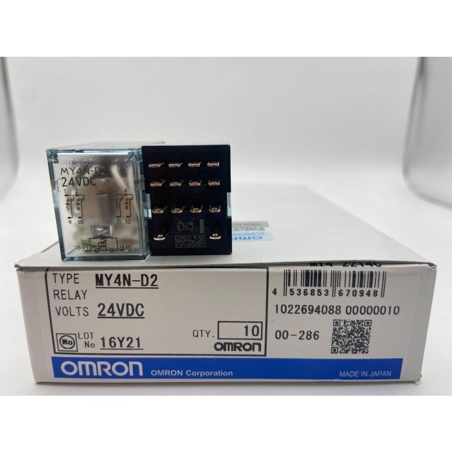 【新品★送料無料】10個入りセット 新品 オムロン ミニパワーリレー MY4N-D2 DC24V【６ヶ月保証】