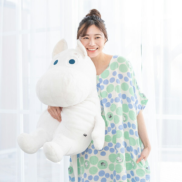 【尖んがり10倍 引き換え証書き著す】【MOOMIN ムーミン】×【Amour アムール】二重ガーゼシャーリングプリント 水玉  半袖養護ホーム御召しもの  春  夏  母の日  レディース  パジャマ  綿  差し上げ物  差し上げ物  ティーシャツ  かぶり