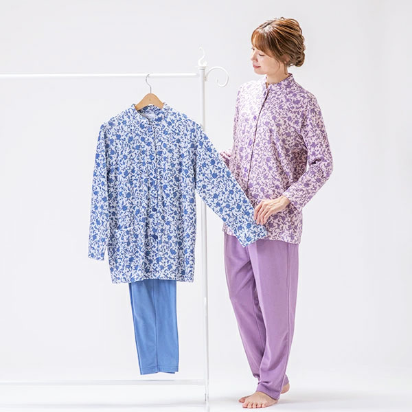 Amourアムール　リバティパジャマ長袖M 楽天市場】【Amour】裏パイルニット 無地 レディス 上下セット