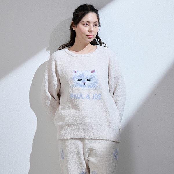 ポールu0026ジョーPaul u0026JOEブロックチェックモールヤーンミニブランケット新品 PAUL\u0026JOE PARIS room wearブロックチェック モール