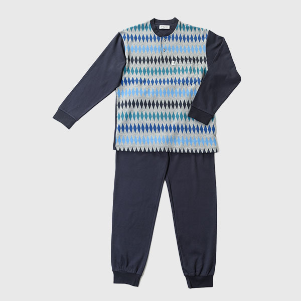 楽天市場】[紳士]中空糸 ネル ヘリンボーン メンズ パジャマ 【mila