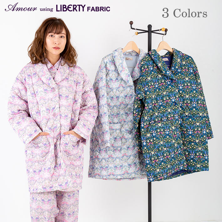 ボタニカル柄 リバティプリント ガウン コート ウイリアムモリス