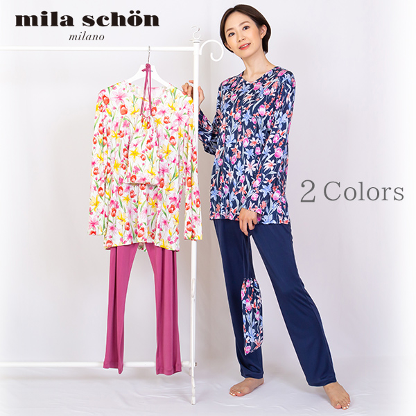 楽天市場】【ポイント10倍】【mila schon】強撚 天竺 花柄 プリント