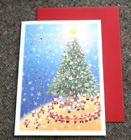 楽天市場】名刺型ミニクリスマスカード「サンタクロース」サタケ