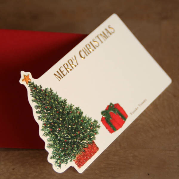 楽天市場】ミニクリスマスカード「楽しいサンタのソリ」【少し横長の