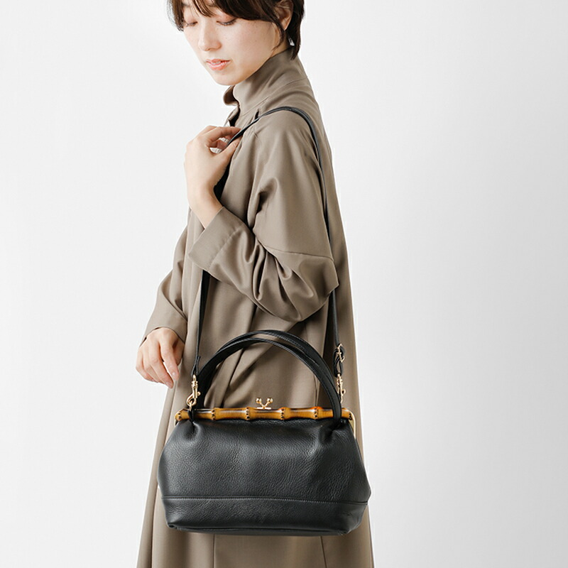 楽天市場】POMTATA ポンタタ グローブレザー2wayバンブーがま口