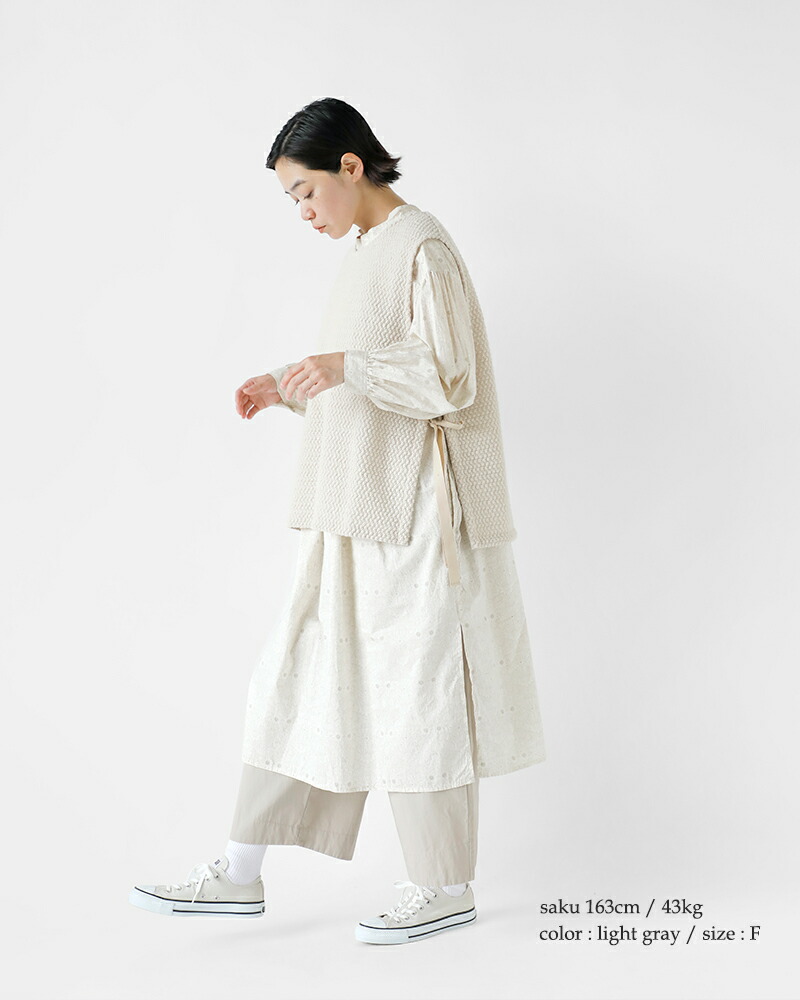 Gauze# ガーゼ コットン モダニスト リバティー ギャザー ワンピース