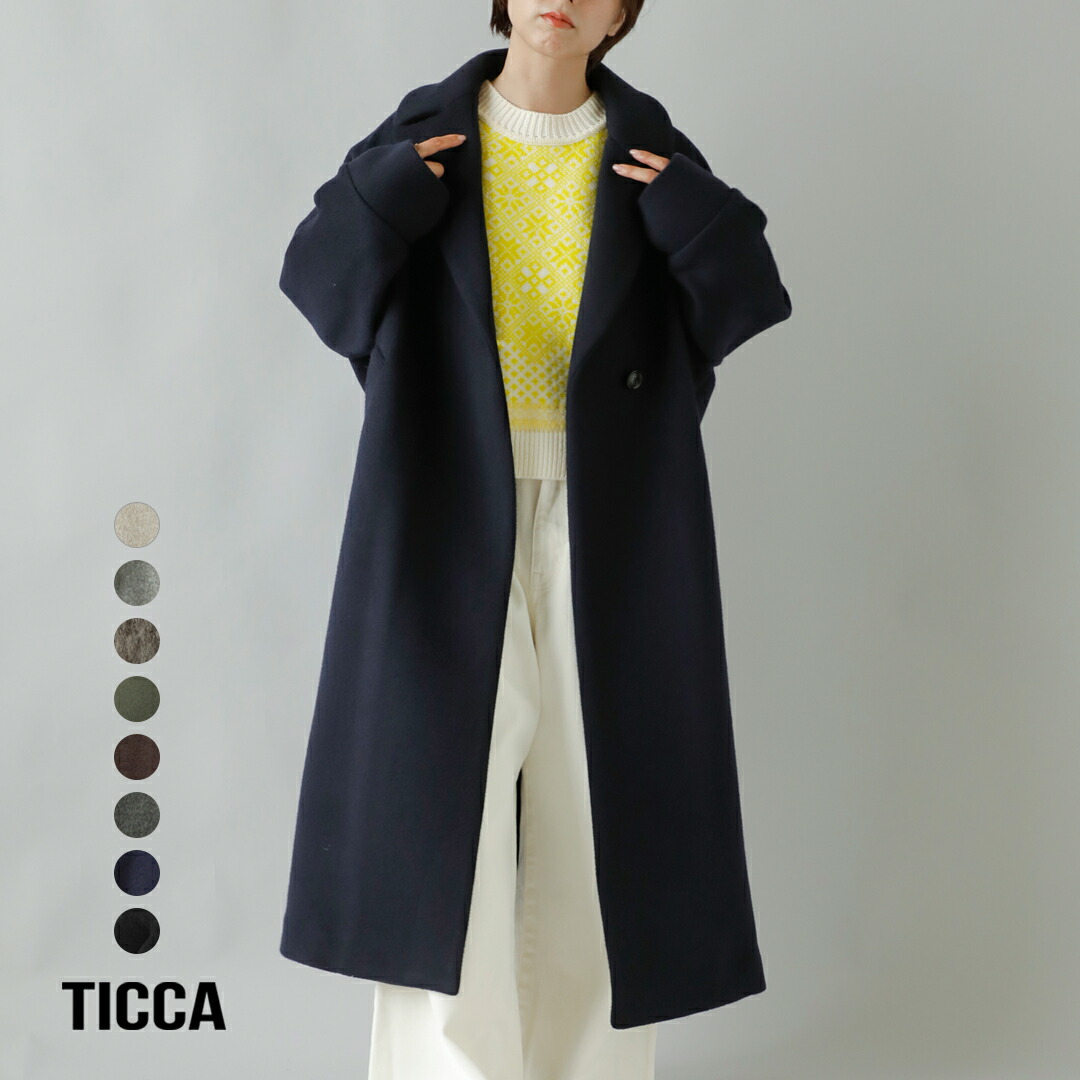 [2026aw新作]ティッカ TICCA ウール ロング テントコート tbfa-205 レディース 秋冬 アウター｜aranciato（アランチェート）