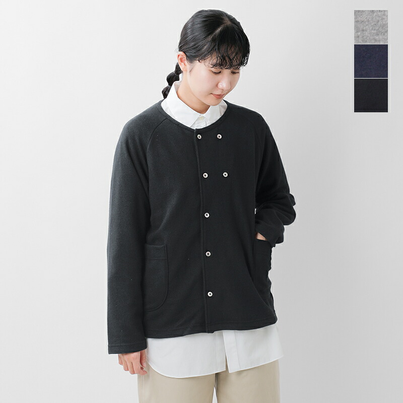 楽天市場】nooy ヌーイ ブークレ ジャガード ブラック ノーカラー