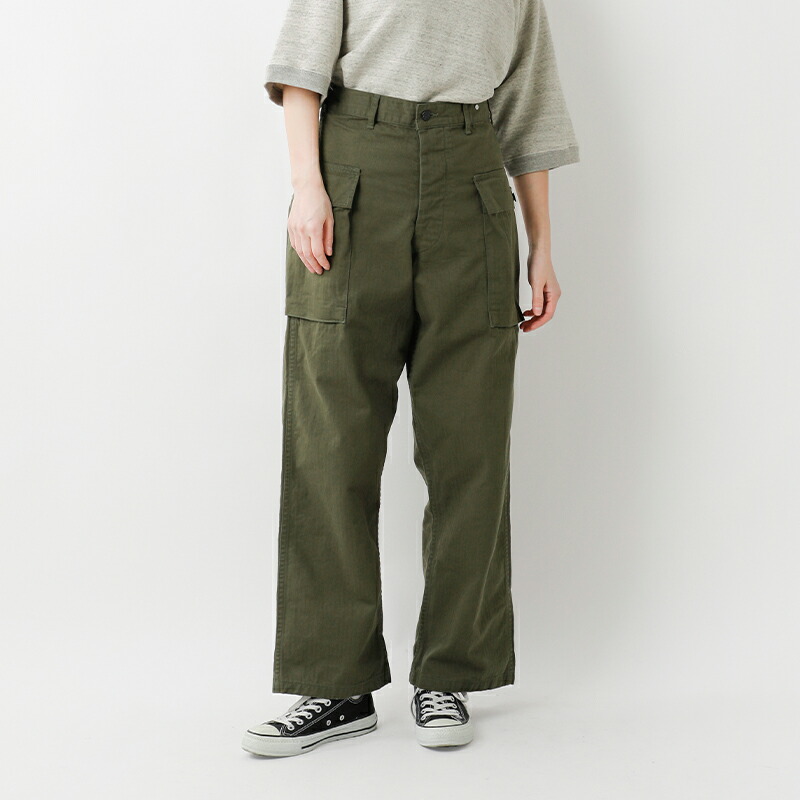 【3こ1】セール【40%OFF】or slow オアスロウ ヘリンボーン US アーミー 2ポケット カーゴ パンツ 03-5250-same1 レディース 【サイズ・カラー交換初回無料】|aranciato(アランチェート)