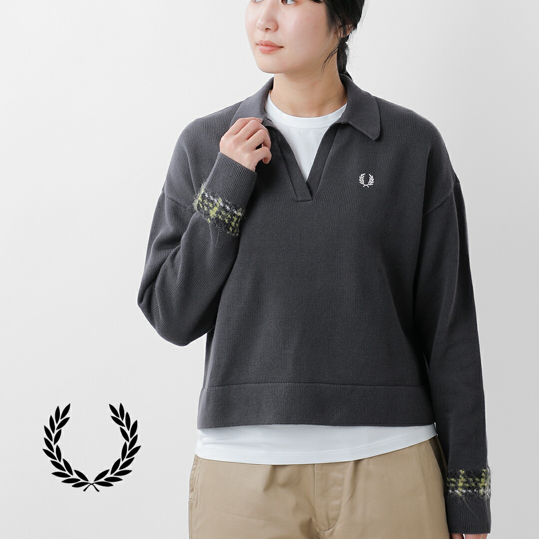 楽天市場】FRED PERRY フレッドペリー ニットトップス OPEN KNIT