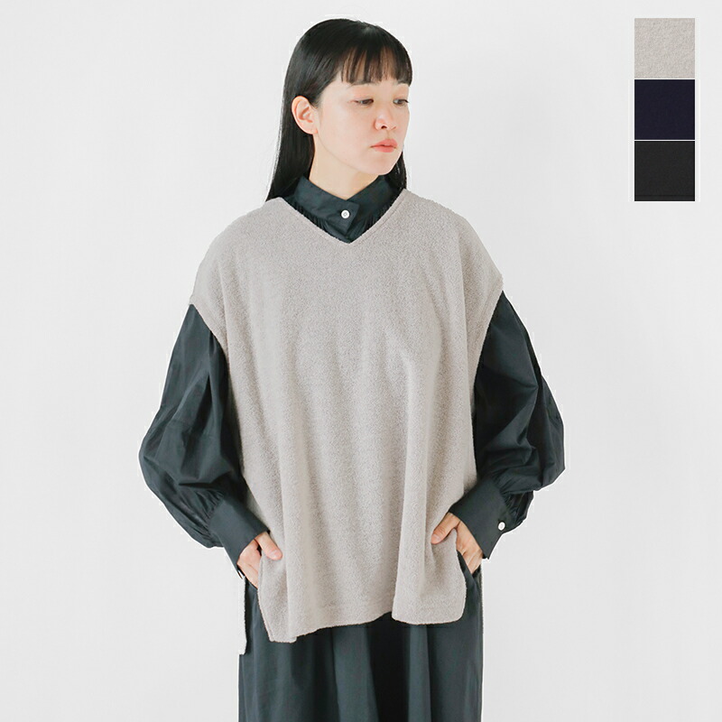 ファブリケ アン プラネテール fabrique en planete terre  コットン コンビ モックネック プルオーバー 252-024  レディース 2025aw新作 fabrique en planete terre ファブリケ アン プラネテール