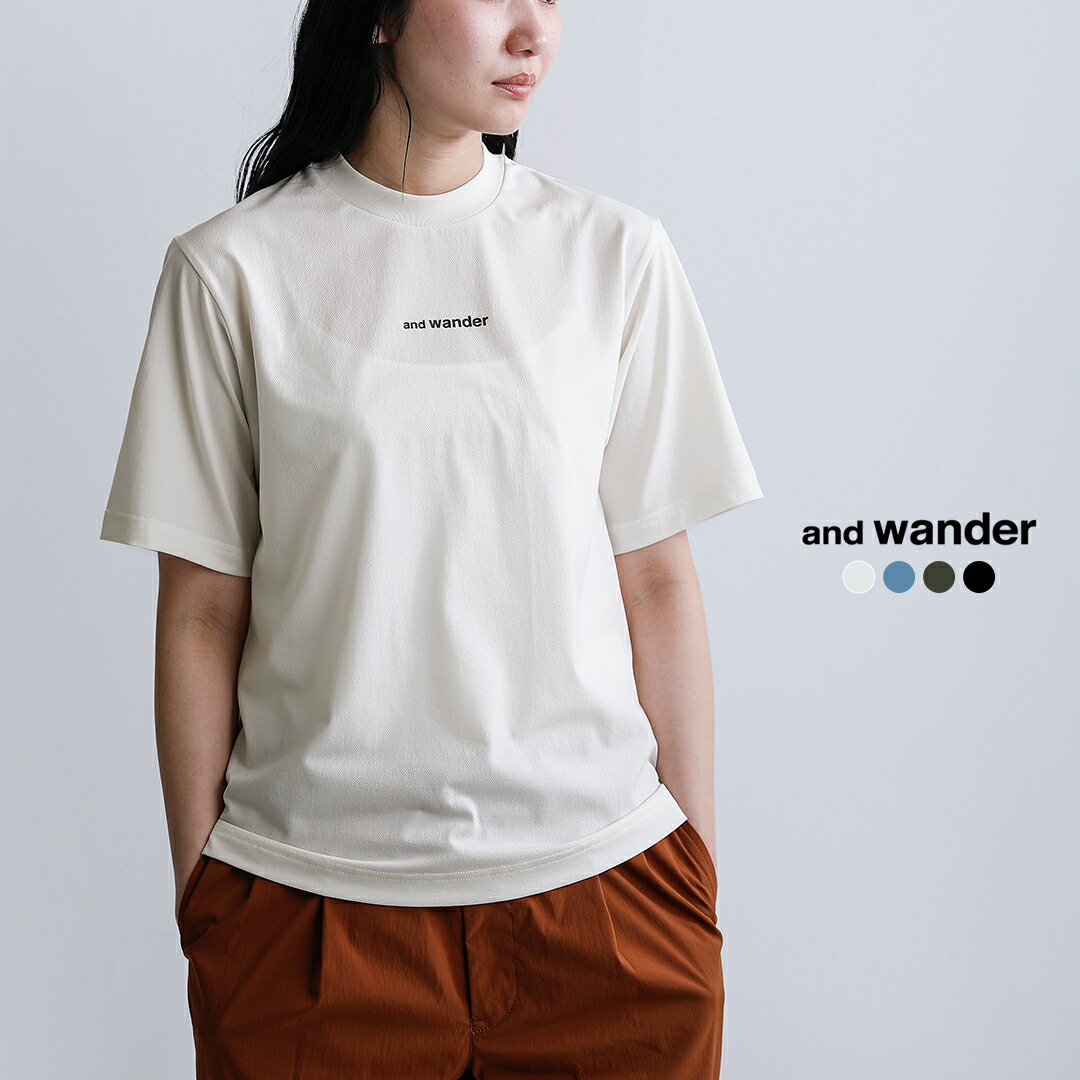 and wander アンドワンダー ドライメッシュ Tシャツ dry mesh T 574-6964035 レディース 2026ss新作 春夏【クーポン対象】