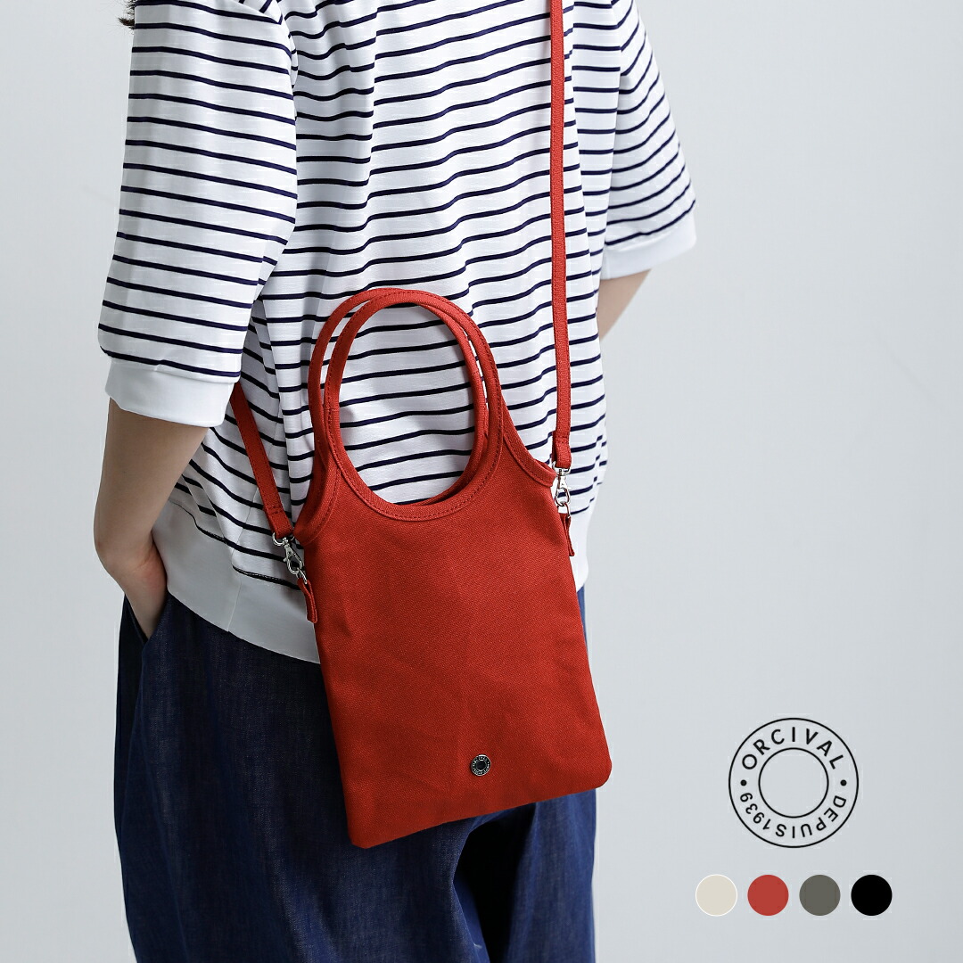 ORCIVAL オーチバル オーシバル コットン キャンバス 2way ショルダーバッグ or-h0387lcs ユニセックス 2026ss新作 春夏【海外出荷不可】