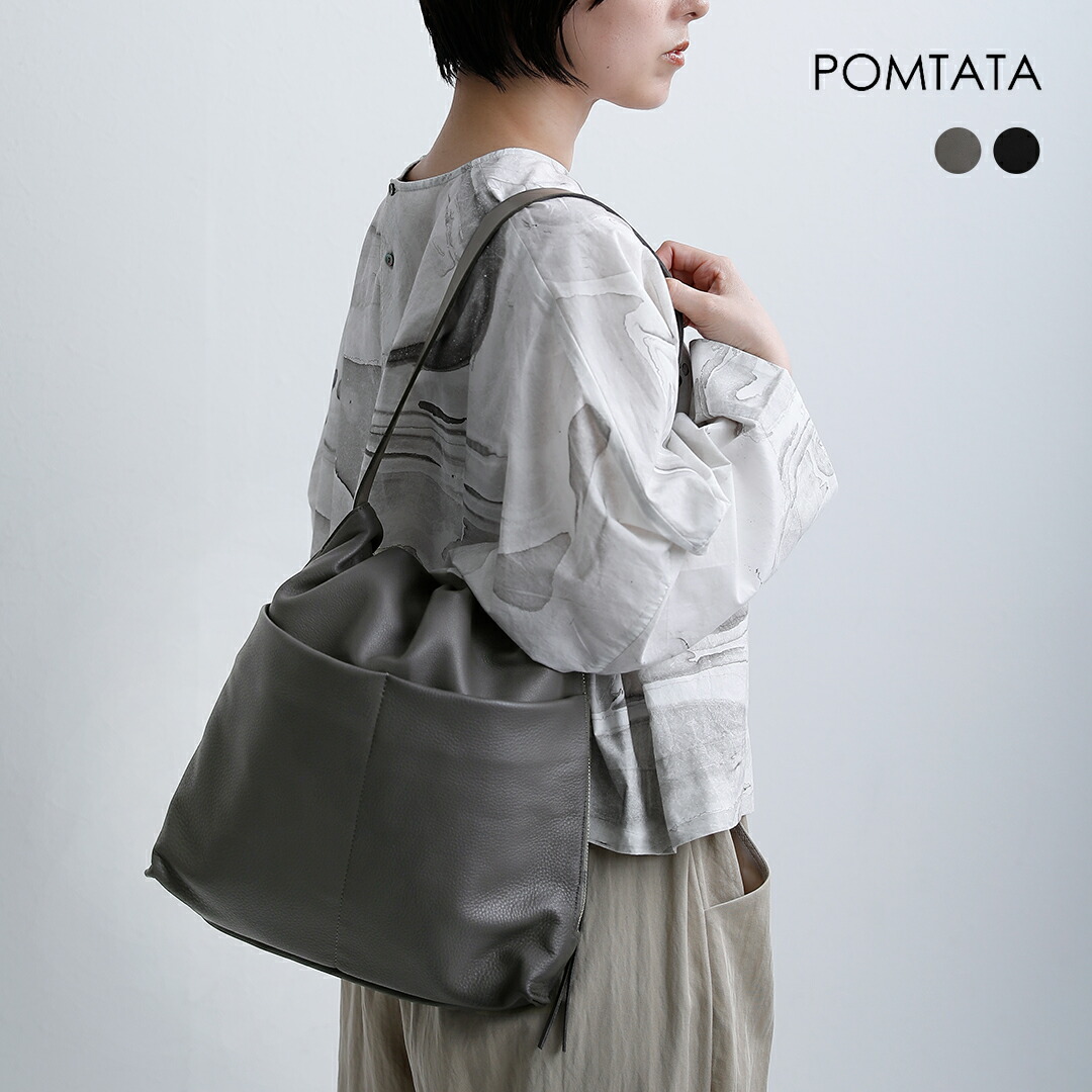 POMTATA ポンタタ カウレザー 巾着 変形トートバッグ TIO MA TOTE tio-ma-tote レディース 2026ss新作 春夏【クーポン対象】