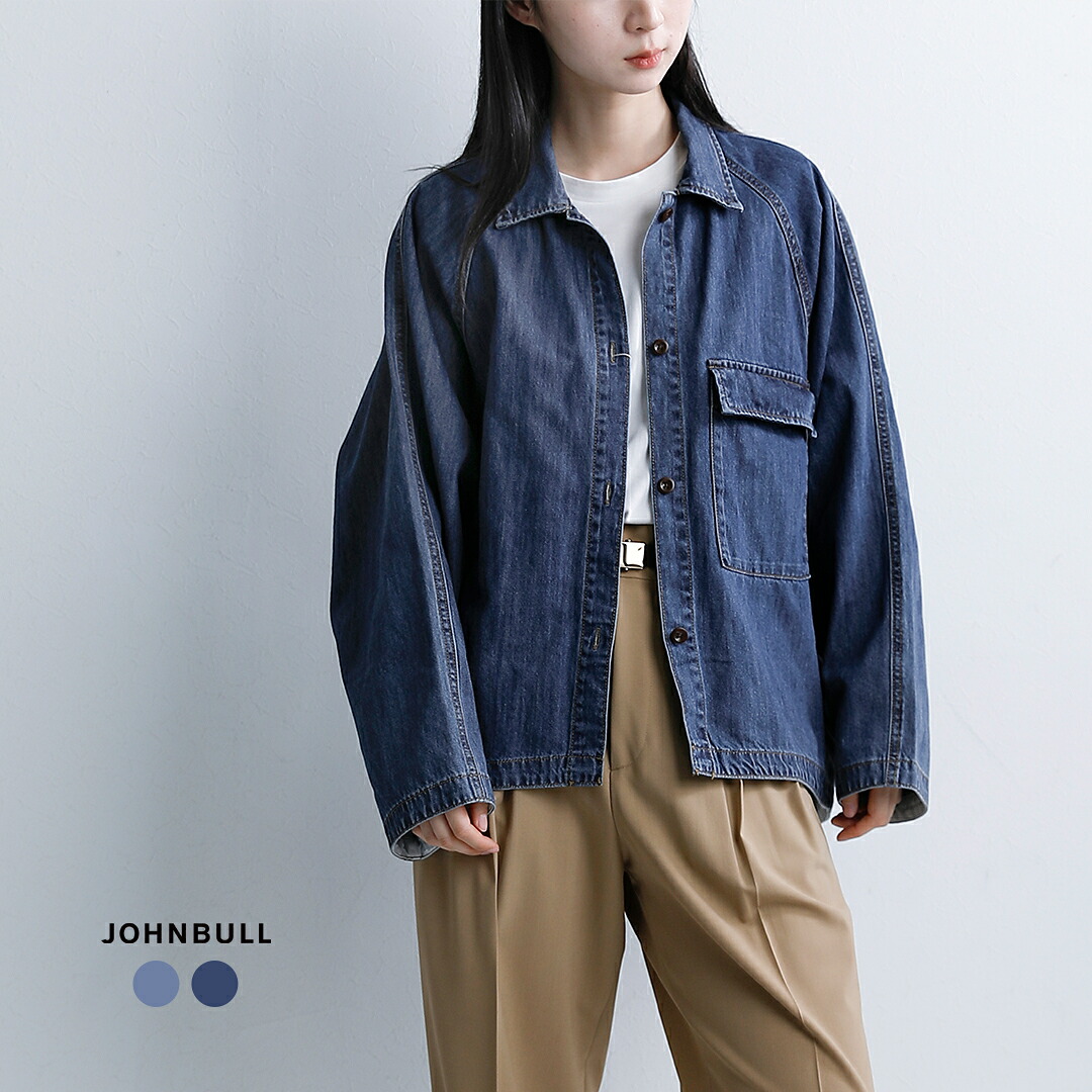 Johnbull ジョンブル コットン ライトデニム シャツブルゾン jl261s08 レディース 2026ss新作 春夏【クーポン対象】