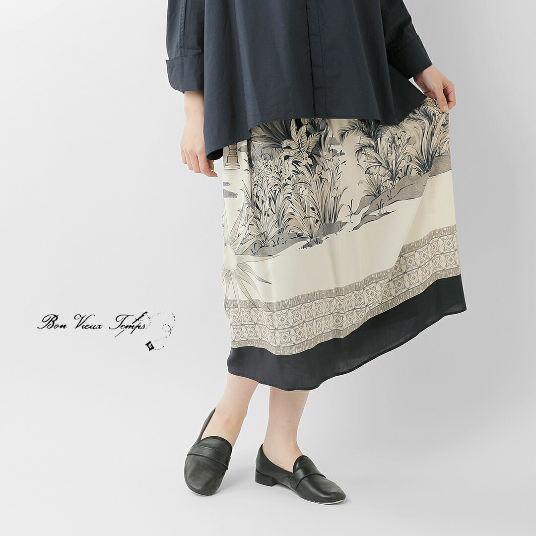 bon vieux temps ボンビュータン Fabric by DEVEAUX レーヨン パネル柄 スカート 47127 レディース 2026ss新作 春夏【サイズ交換初回無料】【クーポン対象】 16,401円