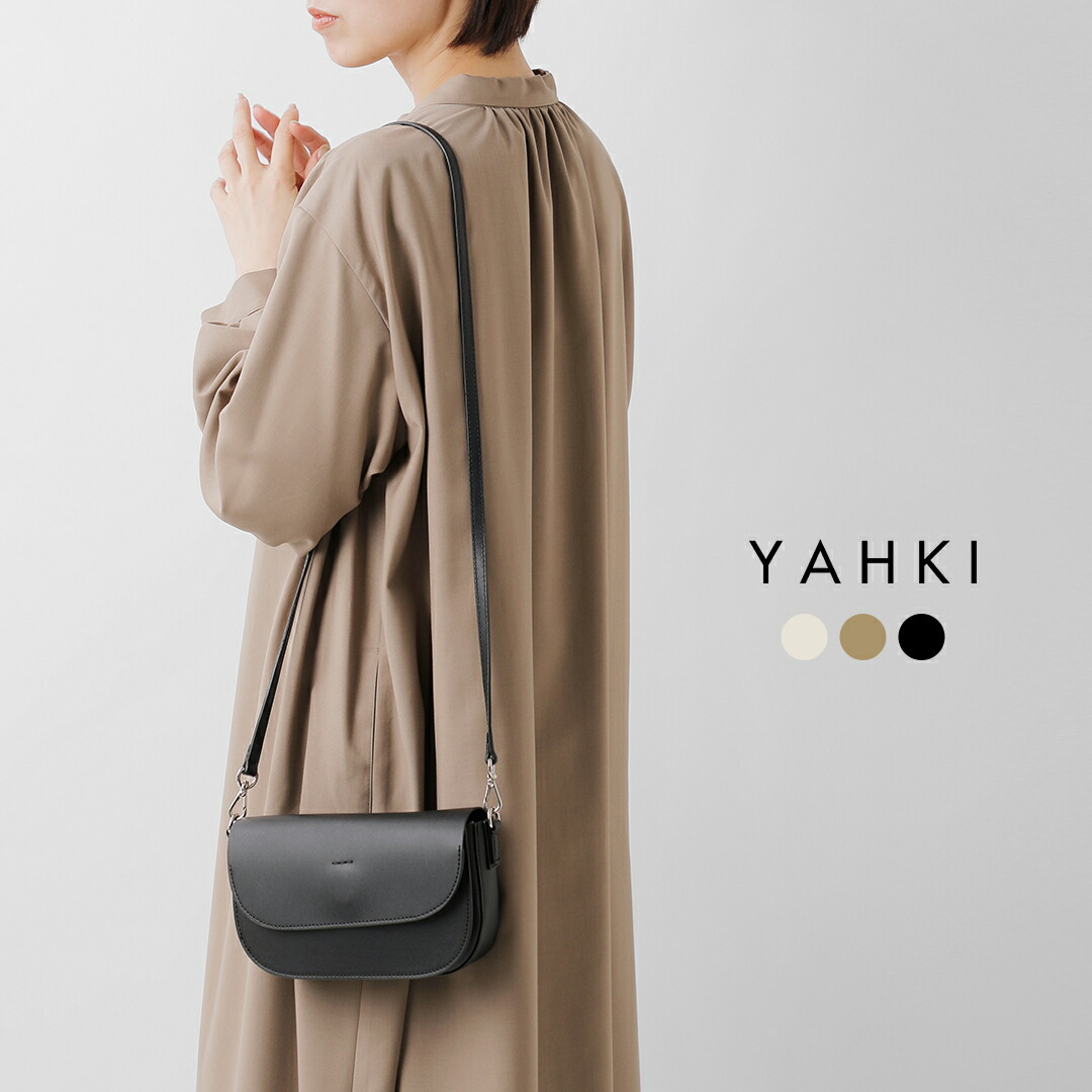 楽天市場】YAHKI ヤーキ ダブルフェイスレザー クロスボディバッグ yh