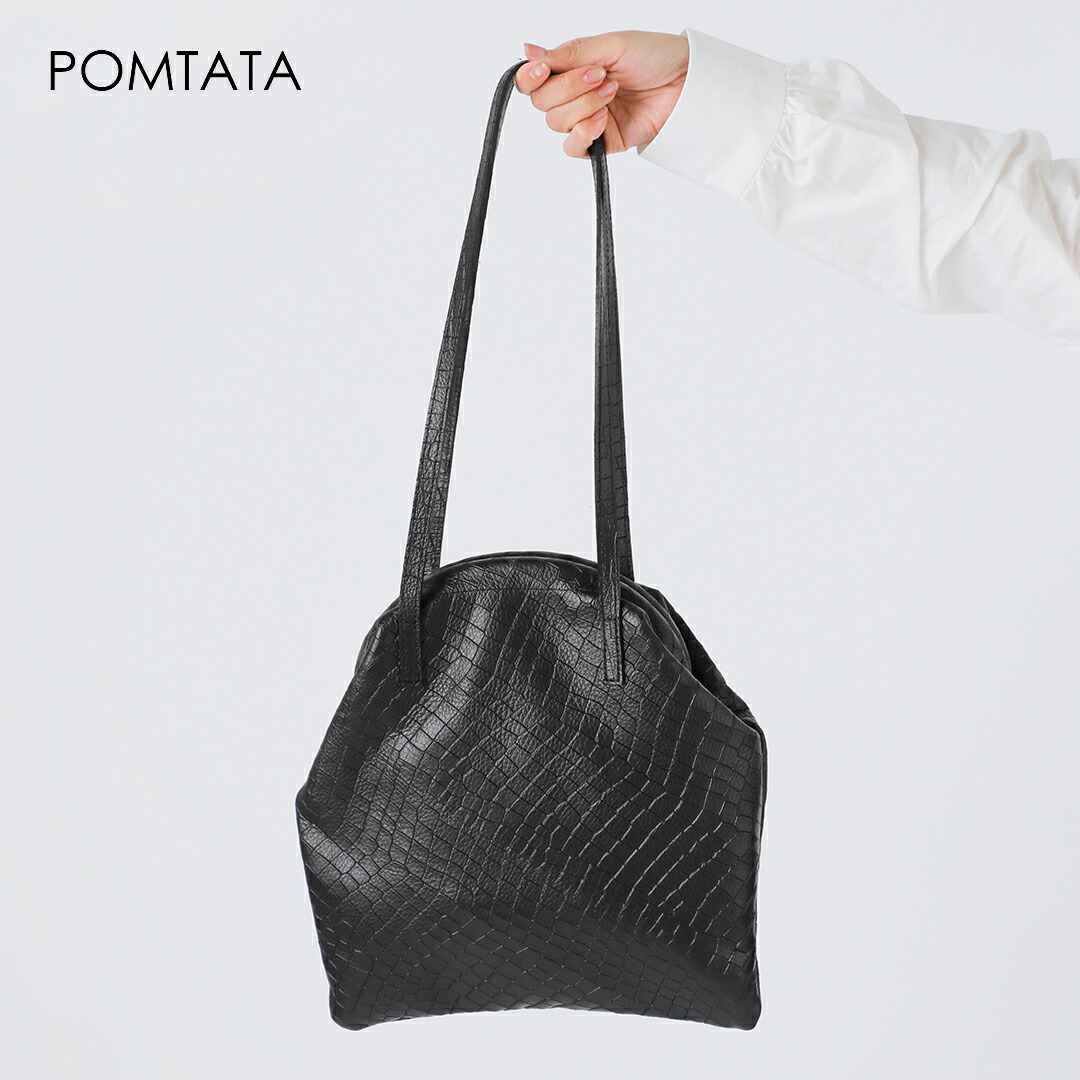 POMTATA ポンタタ カウレザークロコ型押し フレーム ショルダーバッグ DLIA FRAME SAC dlia-frame-sac レディース 2026ss新作 春夏【クーポン対象】